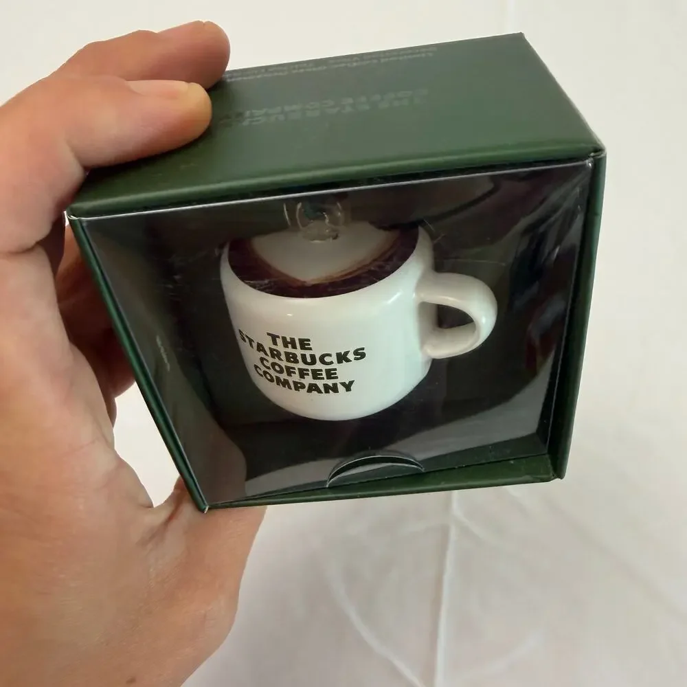 NIB Starbucks Coffee Company Limited Edition Glass Christmas Tree Ornament